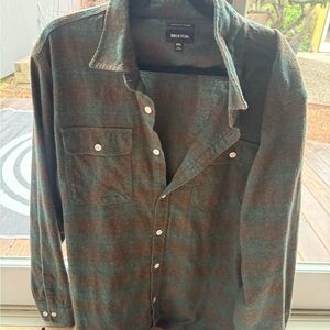 Brixton Green and Brown Checkered Shirt